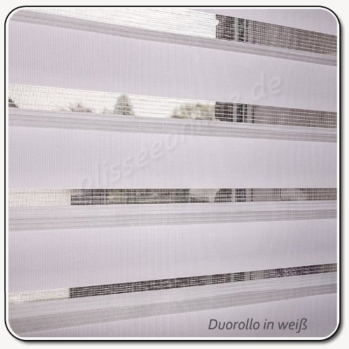 Duorollo Doppelrollo Seitenzugrollo weiß 180 x 170 cm