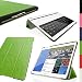Produktbild igadgitz Grün PU Ledertasche Hülle Smart Cover für Samsung Galaxy Tab S 10.5" SM-T800 mit Multi-Winkel Betrachtungs + Auto Sleep/Wake + Displayschutzfolie