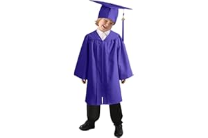 GENERIC 2025 Kids Graduation Gown Cap and Tassel Set Unisex Kindergarten Preschool Graduation Outfit for Boys and Girls Fancy Dress Bachelor Robe Stage Performance School Ceremonies Costume