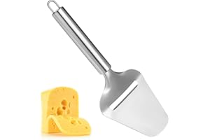 ABINCHAOBANG 1 Pcs Cheese Slicer, Multi-Functional Manual Cheese Cutter, Stainless Steel Cheese Grater Peeler Tool for All Types Soft and Hard Cheese of Cheese, Kitchen Cooking (Silver)