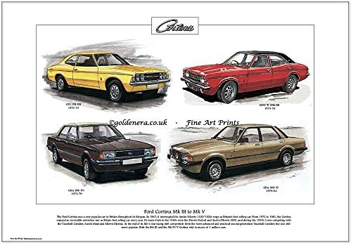 FORD CORTINA MK III, Mk IV &amp; Mk V Print (1970-82)