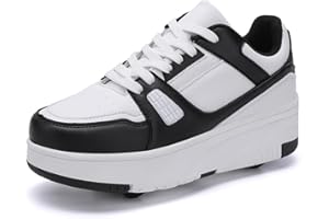 ENEN Scarpe con Rotelle Bambina, Outdoor Sportive Scarpe da Skateboard, 4 Ruote Skateboard Sneakers Multisport Scarpe da Ginnastica da Pattini per Ragazze e Ragazzi