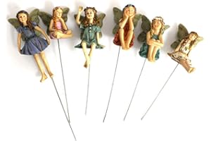 WEISI Henan Fairy Garden - 6 figuras de hadas en miniatura, accesorios para decoración al aire libre