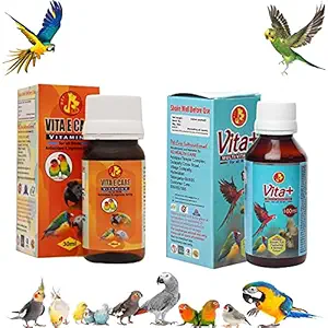 Pet Care International (PCI) Combo Vita E-Care (30ml) and Vita+ (30ml) || Provide Essential Vitamins & Minerals for Healthy Bird Healthcare