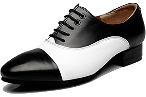 LITNERMIA Men's Lace-up Latin Jazz Modern Rumba Ballroom Social Tango Dance Shoes