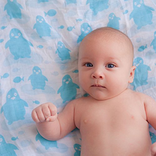 „Kunterbunte Tierchen“ Pucktücher aus Musselin 4er-Pack – Große Musselin-Puckdecken von CuddleBug, 120 cm x 120 cm – Beste Musselintuch aus weicher Baumwolle – Bestes Geschenk für werdende Eltern – Ideal fürs Kinderbett – Für Mädchen oder Jungen – 4 niedliche Motive – Garantie auf Lebenszeit! - 9