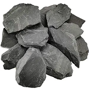 Voulosimi Natural Slate Rocks 5 to 7 inch PH Neutral Stone Perfect Rocks for Aquariums, Landscaping Model,Tank Decoration,Amphibian Enclosures (12 lbs)