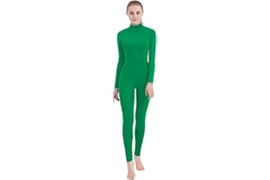 SUPRNOWA Ganzkörper-Einteiler, Rollkragen, Spandex, Fußlos, langärmelig, Unisex
