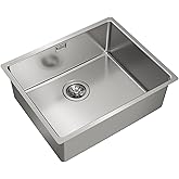 TEKA Undermount Sink 1 Bowl 50 cm, Depth 20 cm, Bowl with SilentSmart, Stainless Steel Sink, Easy Installation, Model Be Line