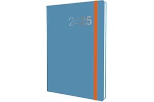 DEBDEN Collins Legacy Mid Year Diary Planner A6 Week to View Academic Year 2024-25 - Blue - Weekly Mid Year Journal for Students, Teachers and Academics - CL63M.60-2425 - August 2024 to August 2025