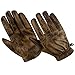 Price comparison product image Motorcycle Gloves Leather Retro Old School Cafe Racer Chopper Black L Wood Brown