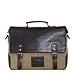 Produktbild manbefair FAIR TRADE Laptoptasche Erik Canvas und Öko Leder Aktentasche Messenger 35x28x8,5 cm (BxHxT) (Olivegrün)