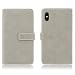 Produktbild iphone X/XS Leather Case, NewTH mit [9 Kartenfach] [Magnetverschluss] [Aufstellfunktion] Cover for Apple iphone X/XS (Grau)