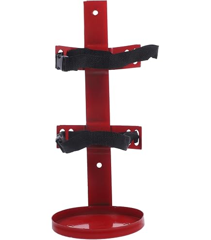Supporto Estintore In Plastica Fluorescente – 2 Pezzi Base Luminosa Per Estintori 5-8 Kg, Montaggio Facile Per Casa, Ufficio E Camion