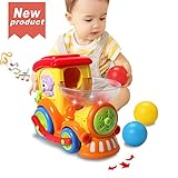 【Interaktives Spielzeug für Eltern-Kind】 Spielen Sie mit Ihrem Kind Babyspielzeug zusammen.Der Zug ist ein gutes interaktives Spielzeug für Kleinkinder Imagination Genießen Sie die Familienzeit! Ihr Baby wird einige Stunden damit verbringen,die Bälle zu jagen und werfen, Farben und Zählen zu lernen.Dadurch kann sich die Denkfähigkeit,kognitive Fähigkeiten und die Vorstellungskraft Ihrer Kinder entwickelt werden.Genießen Sie die Familienzeit!