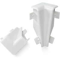 KGM Innenecken für Sockelleiste MEGA-Profil (20 x 58 mm) weiß – Maße: 20 x 58 mm – 2 Stück
