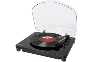 ION AUDIO ION - Audio Classic LP Vinyl Plattenspieler & Konverter mit USB-Anschluss I Umwandlung von Schallplatten in Mp3 I für PC & Mac I Phono-Vorverstärker I Cinch-Ausgang für Stereoanlagen - Schwarz