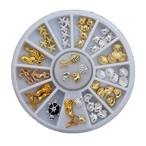 Born Pretty 1 Box Seashell Starfish Mermaid 3D Decorations Ocean Nail Deco