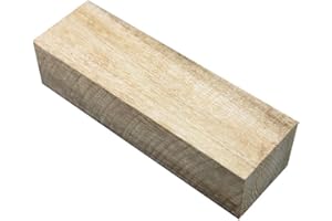 XLIJI Selezione di legno da tornitura, per manici di coltelli, maniglie, progetti di lavorazione del legno, (127 mm x 40 mm x 25 mm, legno di canfora)