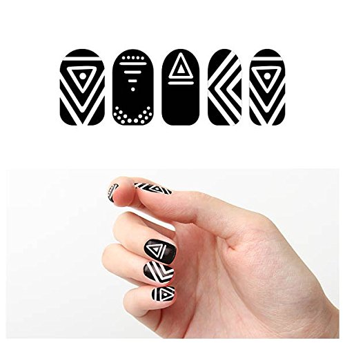 Tattify Geometric Nail Wraps - Triangles are My Favorite Shape (Set of 22)