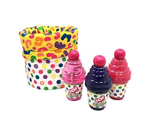 Pop / Geschenk-Set: Beauty Bag + Duschgel + Körperpeeling + Body Glitter – für Kinder - 2