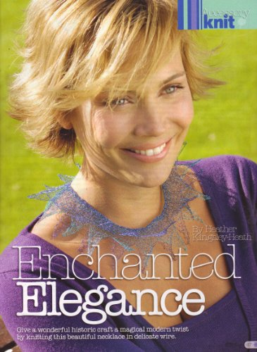 Enchanted Elegance Women's Necklace Knitting Pattern: Materials Craft Wire, 0.200mm and Supa Green, Supa Blue and Dark Blue (Simply Knitting Magazine Pull Out Pattern)