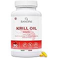 Bandini® Antarctic Krill Oil | 1000mg Pure Antarctic Krill Oil, 155mg EPA and DHA, 400mg Marine Phospholipids, Source of Astaxanthin and Omega 3 | 100% Natural, Laboratory Tested | 90 Softgel