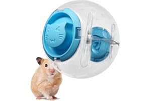 Benixmidart Hamster Ball, Durable Clear Guinea Pig Wheel, Cute Dwarf Rat Running Toy with Breathable Holes to Exercise
