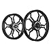 Kingway RM3B Chopper Bike Alloy Wheel Set of 2 19/18 Inch Black for Royal Enfield Classic RS.9998.00