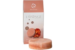 LEPONGE L'ÉPONGE – Bernstein Duschschwamm | Innovativer 4 in 1 Badeschwamm mit schäumender Naturseife, intensivem Duft und sanftem Peeling-Effekt. Naturschwamm für bis zu 30 Wäschen