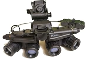 FMA Airsoft Caccia Tactical No Function GPNVG 18 Night Vision Goggles fittizio Binocolo NVG Modello con L4G24 Plastica Casco Mount Nero Set