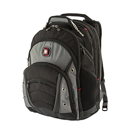 Freecom Wenger 600635 Synergy 16  Laptop-Rucksack  gepolsterte Laptopfach mit iPad Tablet eReader Tasche in schwarz grau  26 Liter 