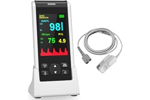 Pulsossimetro da dito ricaricabile, pulsossimetro portatile, HealthTree Monitor per la saturazione dell'ossigeno nel sangue del dito con SpO2 e frequenza del polso, ossimetro portatile per adulti