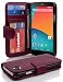 Produktbild LG NEXUS 5 Hülle in LILA von Cadorabo - Handyhülle mit 3 Kartenfächer für LG NEXUS 5 Case Cover Schutzhülle Etui Tasche Book Klapp Style in BORDEAUX LILA