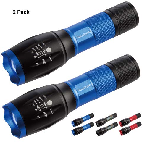 Readaeer Linterna LED  con 5 modos, un mejor precio para dos linterna calidad -- color azul
