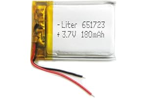 Bateria 651723 LiPo 3.7V 180mAh 0.666Wh 1S 5C Liter Energy Battery Akumulator dla Elektroniki ładowalny litowy polimerowy telefon - Nie nadaje się do sterowania radiowego 25x17x7mm (180mAh|651723)