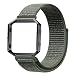 Produktbild Fintie Armband mit Rahmen kompatibel für Fitbit Blaze - Premium Nylon atmungsaktive Ersatzarmband mit Metallrahmen Gehäuse für Fitbit Blaze Smart Fitness Watch, Nylon Olive