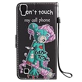 Feeltech LG X Power Hülle PU-Leder und Brieftasche Bunte Muster Fall mit Magnetverschluss, Hybrid-Kickstand mit Stand-Funktion, schlagen Sie schützende weiche TPU Stoßstangenabdeckung und Kreditkartenhalter für LG X Power Handgelenk Bügel-Buch-Art-Geldbeutel-Tasche mit 2 In 1 Berühren Sie Stift - Grüne Maus - 