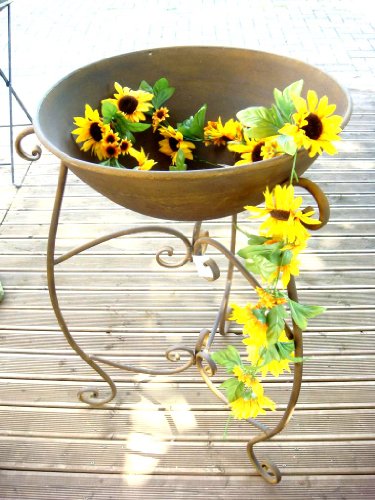 Sonnenblumengirlande Sonnenblume Blume Blättergirlande Tischdeko Girlande künstlich Fensterdeko Dekogirlande Deko 63 Blüten 180cm - 6