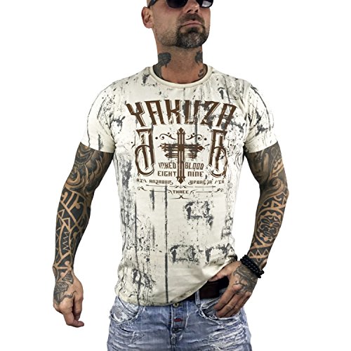 Yakuza Original Herren Inked In Dark T-Shirt- Gr. 6XL, Bone White Yakuza Original Herren Inked In Dark T-Shirt- Gr. 6XL, Bone White