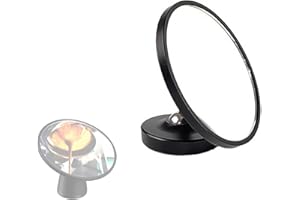 Ieron Espresso-Shot-Spiegel, magnetisch, um 360° drehbar, verstellbarer Kaffee-Reflexionsspiegel, anbringbar sowohl auf metallischen als auch nichtmetallischen Oberflächen, schwarz