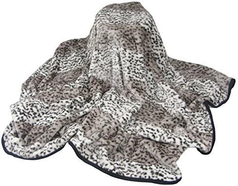 ANIMAL PRINT SUPERSOFT BEIGE CREAM THICK EXTRA LARGE FLEECE THROW 200X240CM