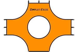 Dimples Excel Fußballtor-Zielnetz, Zielblatt für Kinder, Hinterhof-Training, Übung, Schuss- und Passgenauigkeit, Fußballtor Nicht im Lieferumfang enthalten, Orangex1,4'×3'