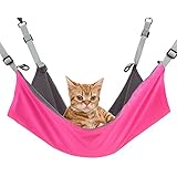 Cusfull Katze Hängematte Katzenbett Schlafplatz Kleintiere bequeme Bett Hängematte für Katze, kleine Hund Haustier-55 x43cm (Rosa)