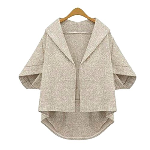 YQ04 Leisure Coat Top 2015 Autumn The New Loose Bat sleeve Cardigan Shawl (S, BEIGE)