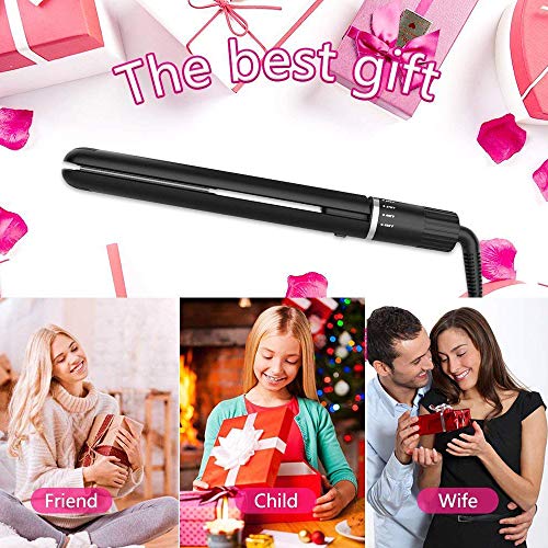 Hair Straightener Curling Iron Hair Curler Flat Iron 2 in 1 Tourmaline Ceramic Salon for All Hair Types with Rotating Adjustable Temperature