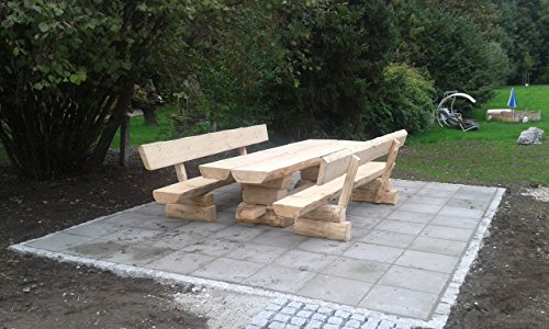 RUSTIKALE SITZGARNITUR AUS NADELHOLZ / Deutsche Handwerksqualität / 2,50m- Länge / Sitzkapazität für 10 Personen / Jede Sitzgruppe ist ein Unikat / 550 kg - 7
