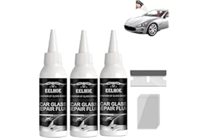 HADAVAKA Glass Repair Fluid Car Window Cracked Windshield Repair Kit, DIY Automotive Glass Nano Repair Fluid, Nano Repair Fluid, Windscreen Scratch Remover Kit, Quick Fix For Cracks (3 PCS)