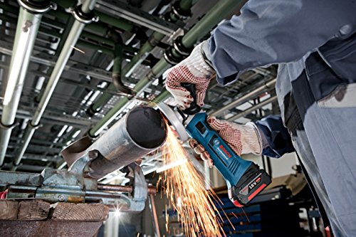 Bosch Professional Akku-Winkelschleifer GWS 18-125 V-LI (125 mm Scheiben-Ø, 2 x 4,0 Ah 18 V Akku, L-Boxx) - 3