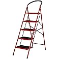ECVV Folding Steps Ladder Domestic Light Stepladder Household Combination Multi-function Ladders Indoor Outdoor Home (5 Step)